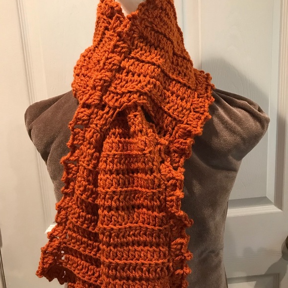 Handmade Crocheted Hat, Scarf & Flower Brooch - Picture 2 of 5